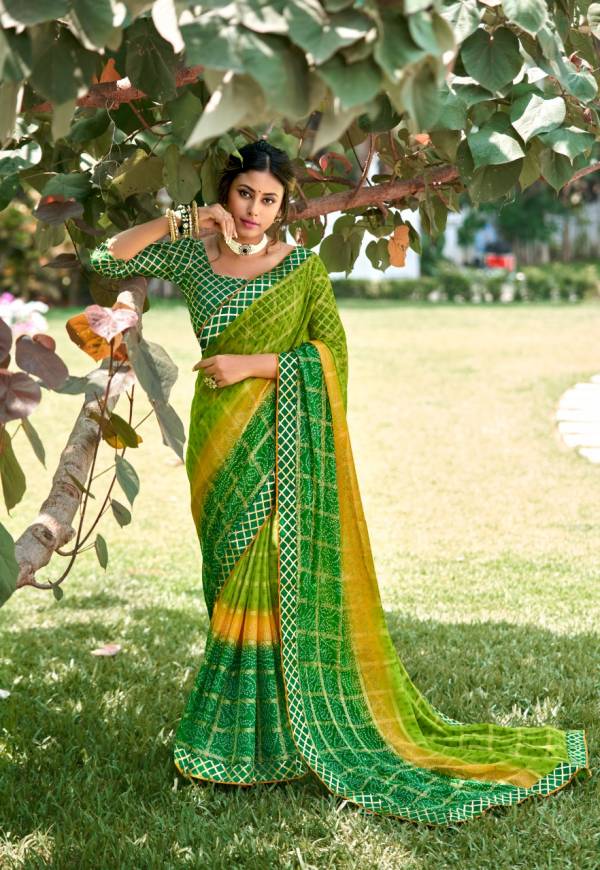 Kasvi Vaishnavi New Stylish Festive Wear Chiffon Designer Saree Collection